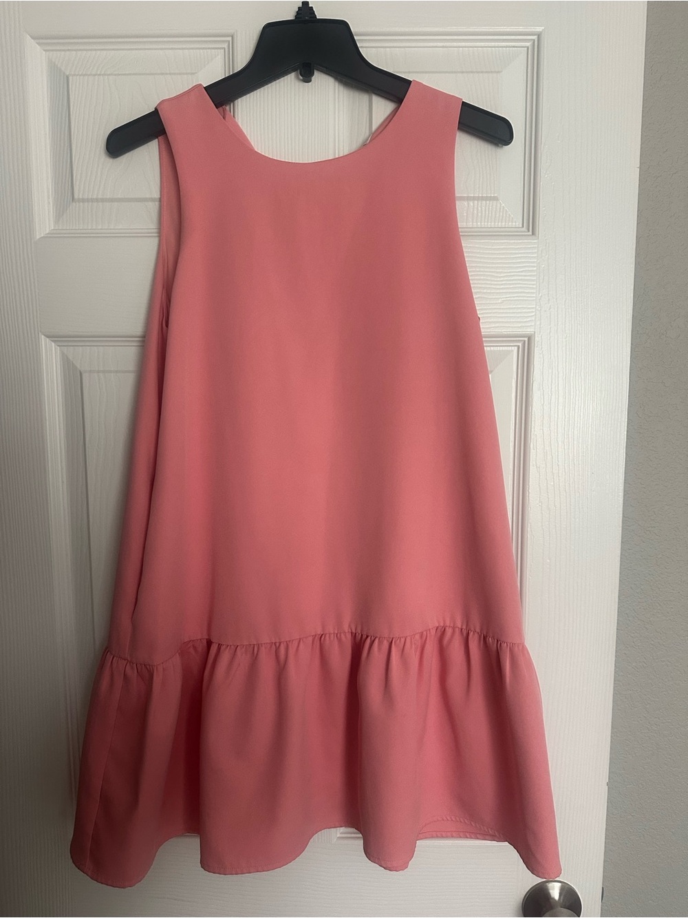 TCEC Pink Sleeveless Ruffle-Hem Dress